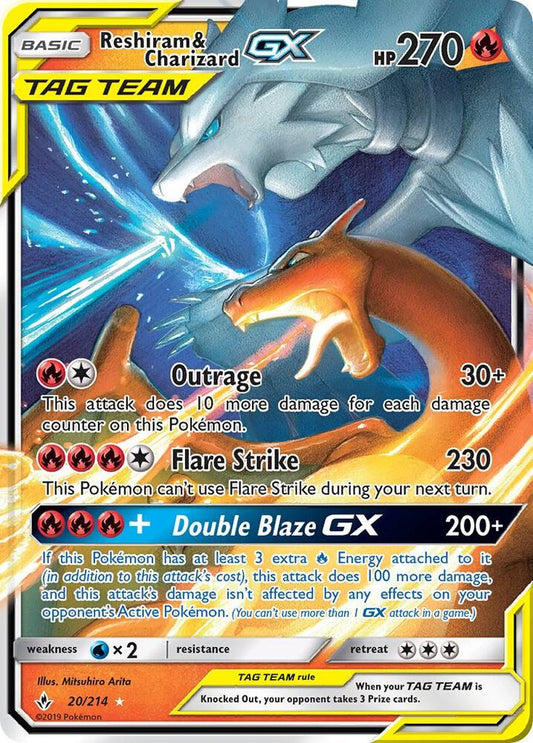 Pokemon Reshiram & Charizard GX 20/214 Unbroken Bonds