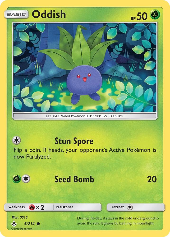 Pokemon Oddish 5/214 Unbroken Bonds