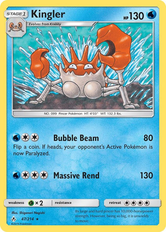 Pokemon Kingler 47/214 Unbroken Bonds