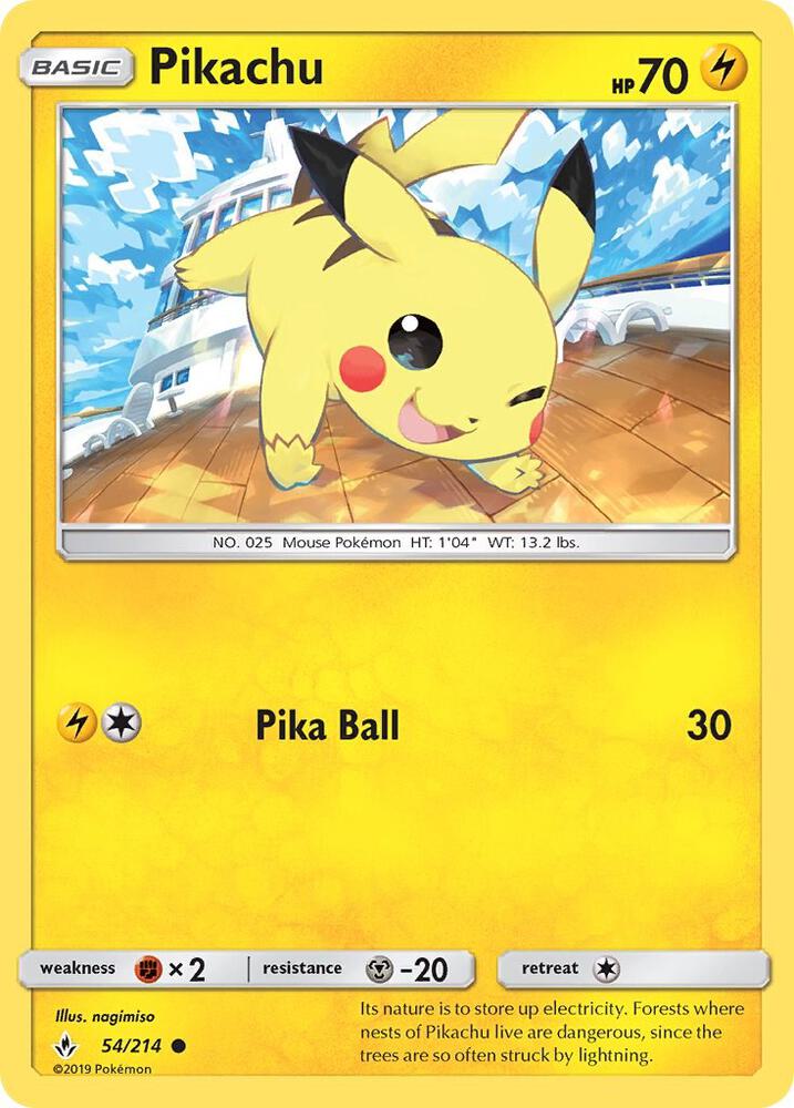 Pokemon Pikachu 54/214 Unbroken Bonds