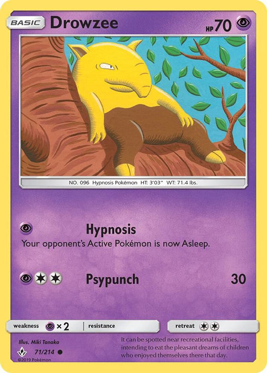 Pokemon Drowzee 71/214 Unbroken Bonds