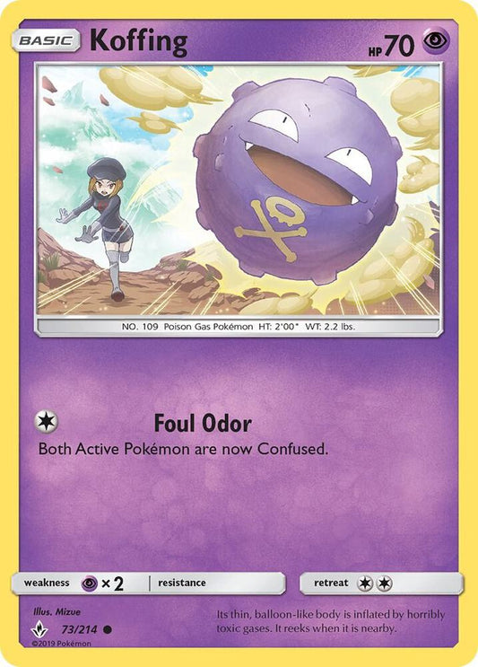 Pokemon Koffing 73/214 Unbroken Bonds
