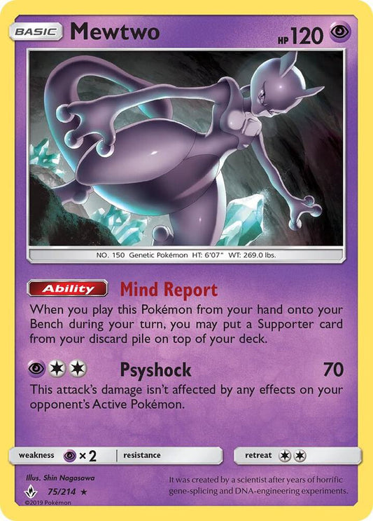 Pokemon Mewtwo 75/214 Unbroken Bonds