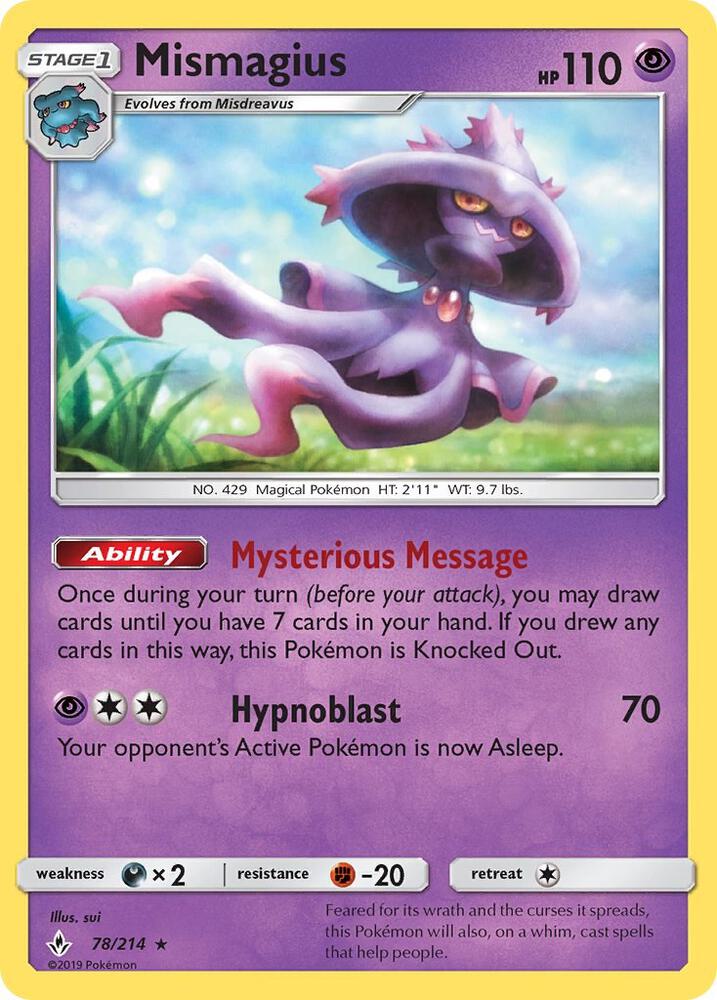 Pokemon Mismagius 78/214 Unbroken Bonds