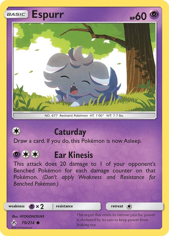 Pokemon Espurr 79/214 Unbroken Bonds