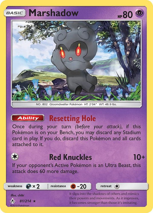 Pokemon Marshadow 81/214 Unbroken Bonds