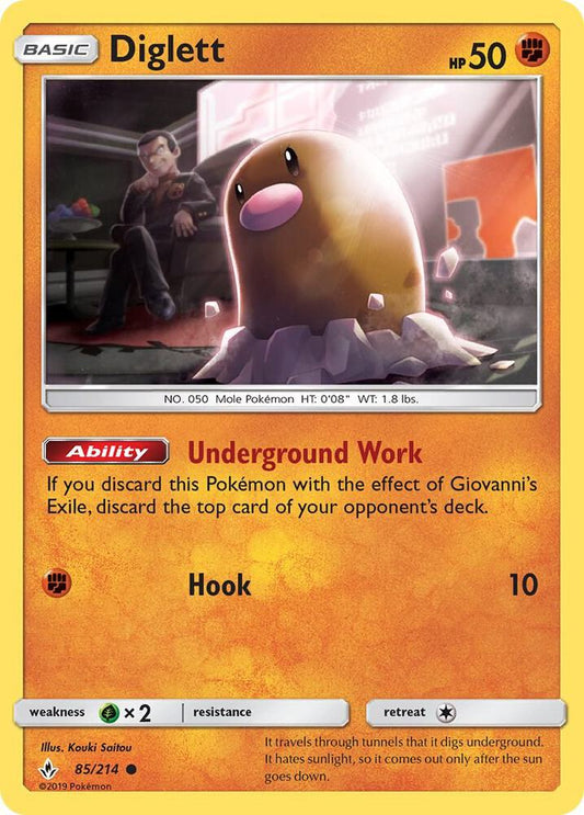 Pokemon Diglett 85/214 Unbroken Bonds