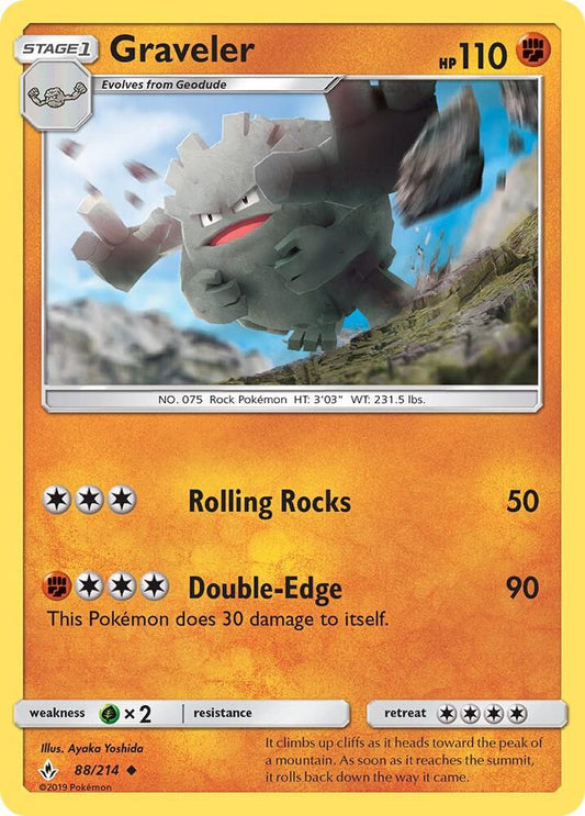 Pokemon Graveler 88/214 Unbroken Bonds