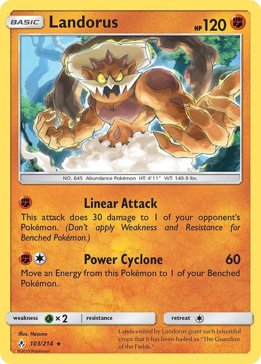 Pokemon Landorus 103/214 Unbroken Bonds