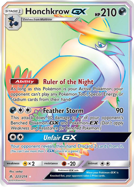 Pokemon Honchkrow GX 223/214 Unbroken Bonds