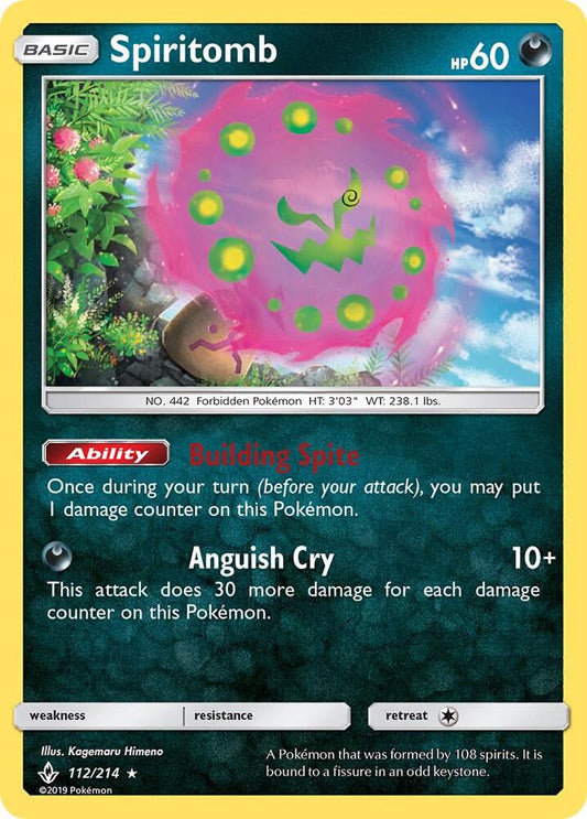 Pokemon Spiritomb 112/214 Unbroken Bonds