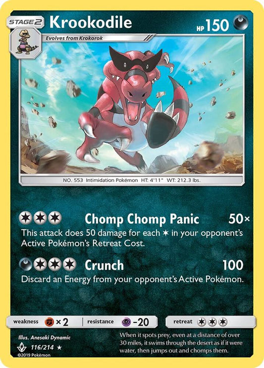 Pokemon Krookodile 116/214 Unbroken Bonds