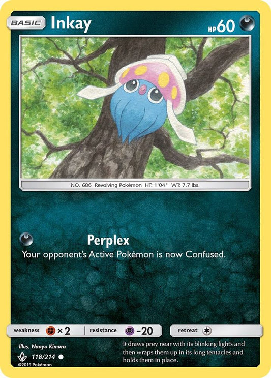 Pokemon Inkay 118/214 Unbroken Bonds