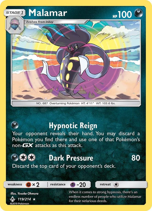 Pokemon Malamar 119/214 Unbroken Bonds