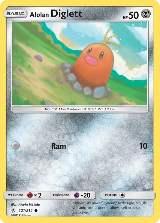 Pokemon Alolan Diglett 121/214 Unbroken Bonds