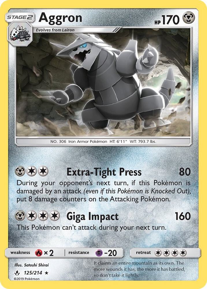 Pokemon Aggron 125/214 Unbroken Bonds