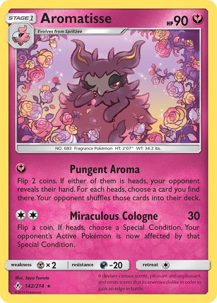 Pokemon Aromatisse 142/214 Unbroken Bonds
