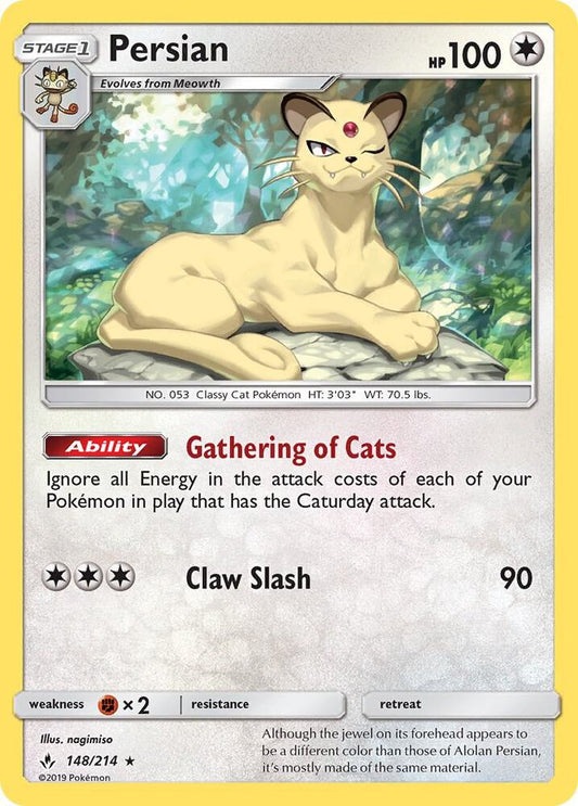 Pokemon Persian 148/214 Unbroken Bonds