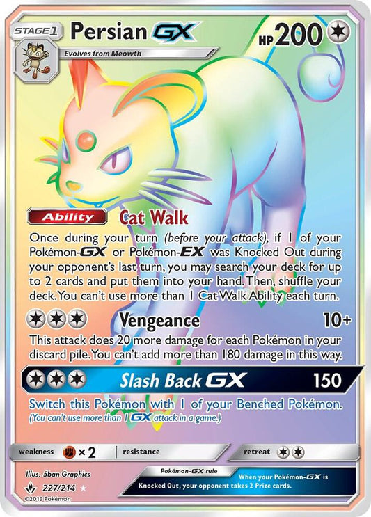 Pokemon Persian GX 227/214 Unbroken Bonds