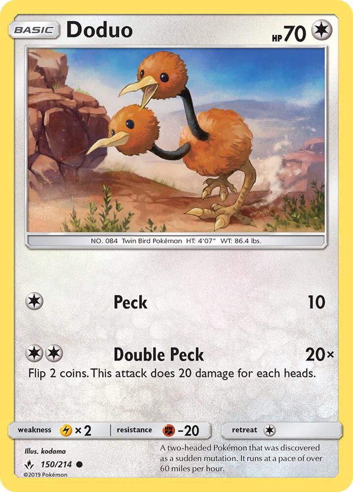 Pokemon Doduo 150/214 Unbroken Bonds