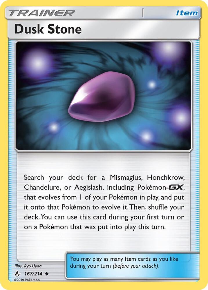 Pokemon Dusk Stone 167/214 Unbroken Bonds