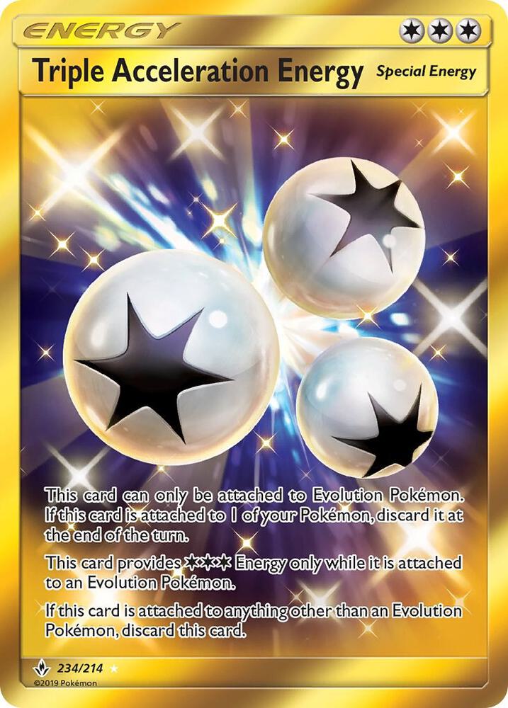 Pokemon Triple Acceleration Energy 234/214 Unbroken Bonds