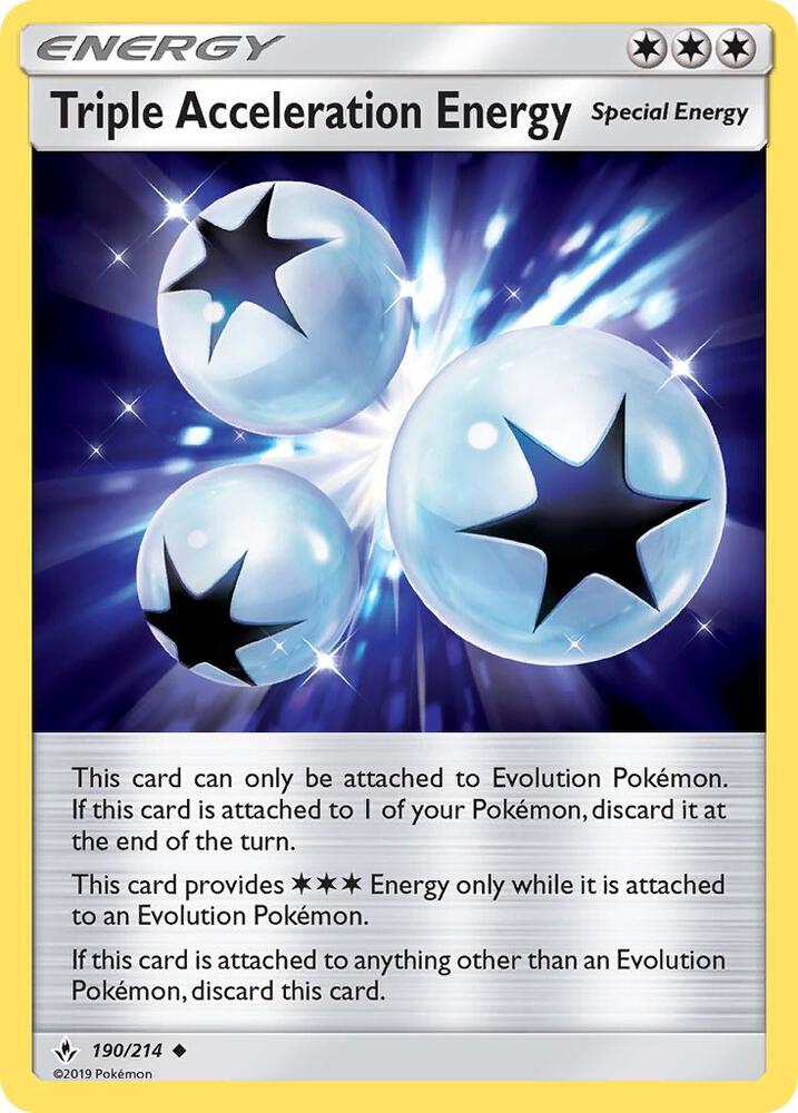 Pokemon Triple Acceleration Energy 190/214 Unbroken Bonds