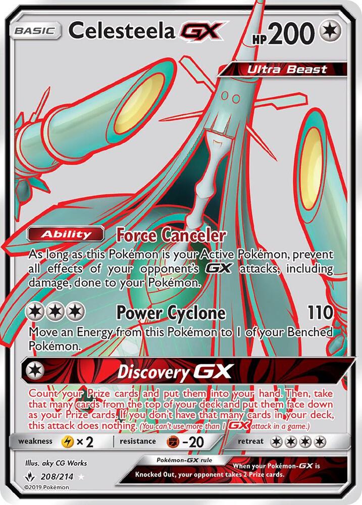 Pokemon Celesteela GX 208/214 Unbroken Bonds