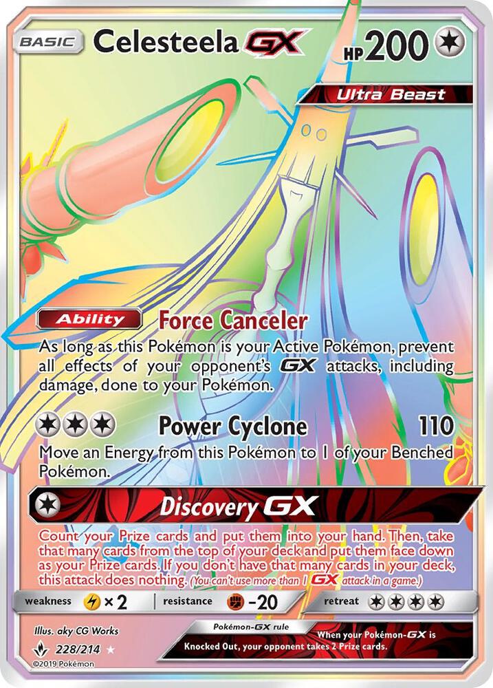 Pokemon Celesteela GX 228/214 Unbroken Bonds