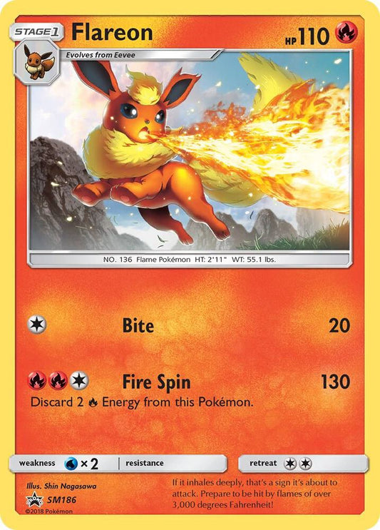 Pokemon Flareon SM186 SM Black Star Promos