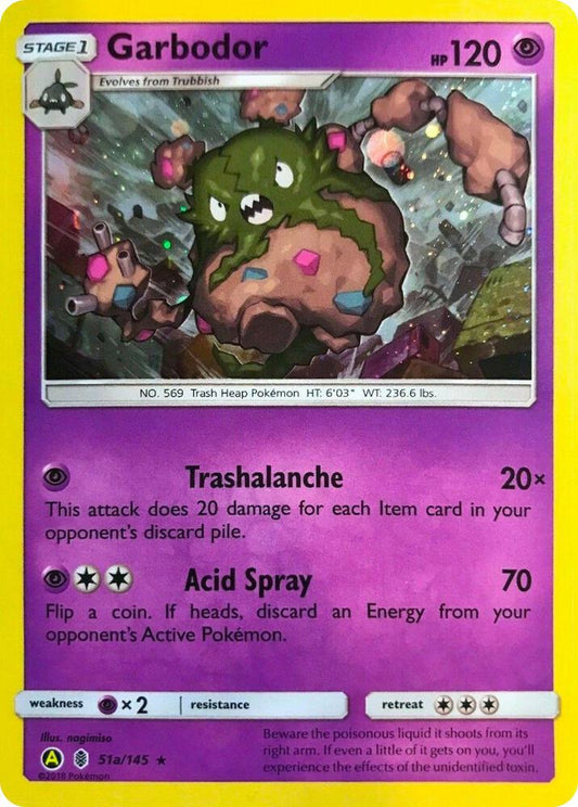Pokemon Garbodor 51a/145 Yellow A Alternate Art