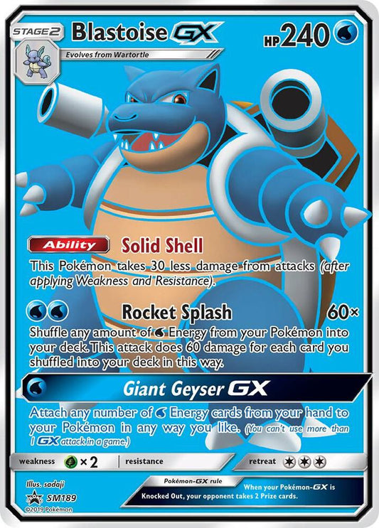 Pokemon Blastoise GX SM189 SM Black Star Promos