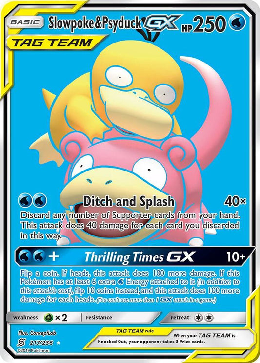 Pokemon Slowpoke & Psyduck GX 217/236 Unified Minds