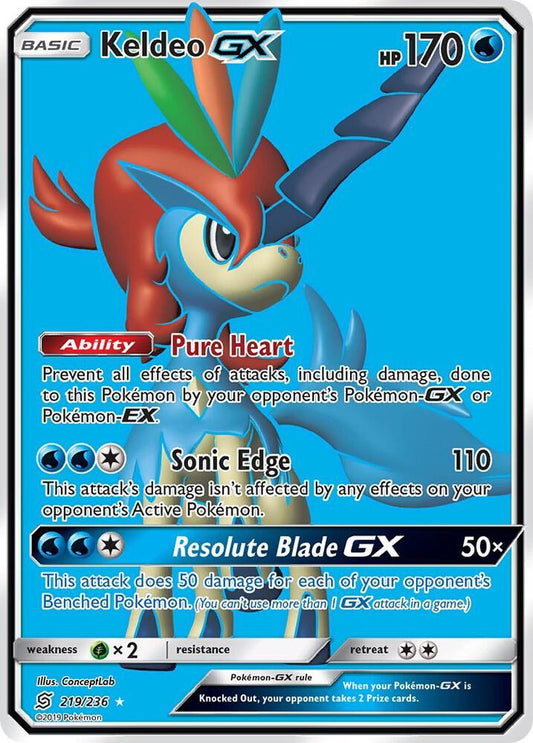 Pokemon Keldeo GX 219/236 Unified Minds