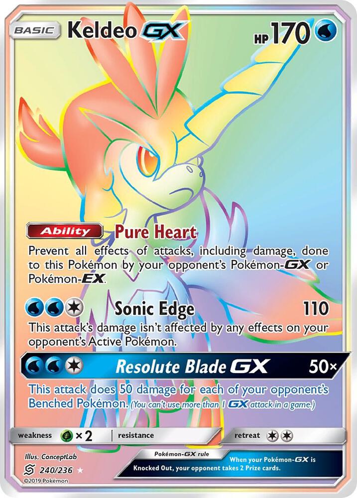 Pokemon Keldeo GX 240/236 Unified Minds
