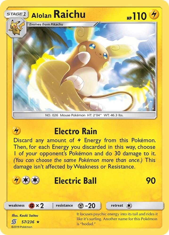 Pokemon Alolan Raichu 57/236 Unified Minds
