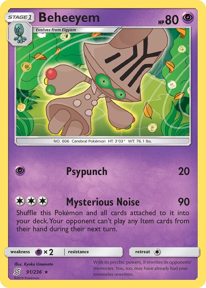 Pokemon Beheeyem 91/236 Unified Minds