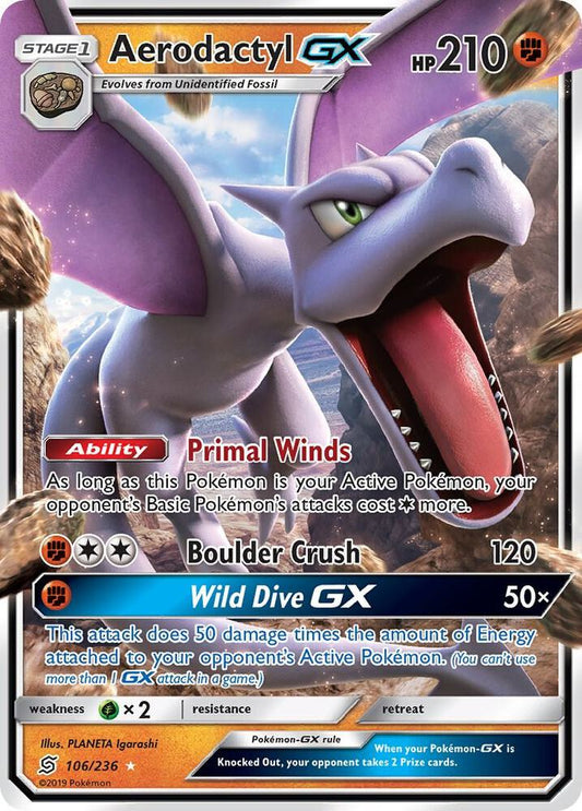 Pokemon Aerodactyl GX 106/236 Unified Minds