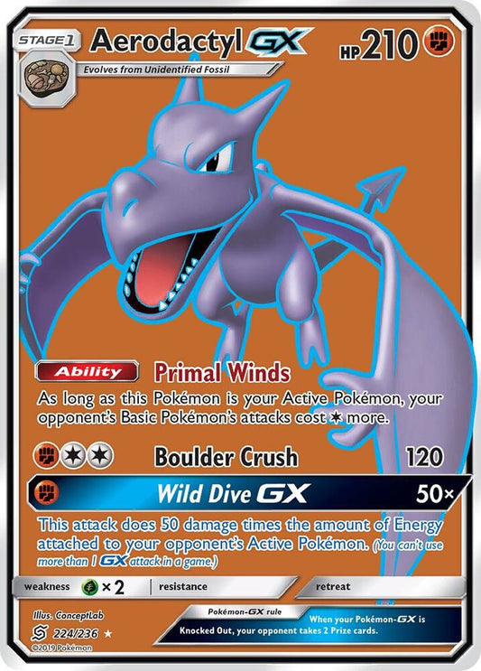 Pokemon Aerodactyl GX 224/236 Unified Minds