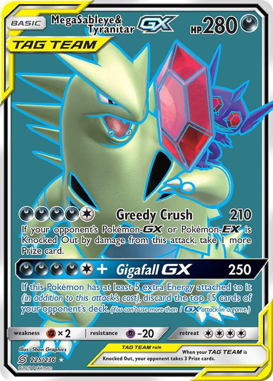 Pokemon Mega Sableye & Tyranitar GX 225/236 Unified Minds