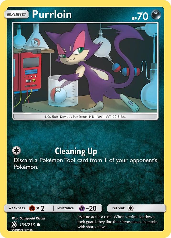 Pokemon Purrloin 135/236 Unified Minds