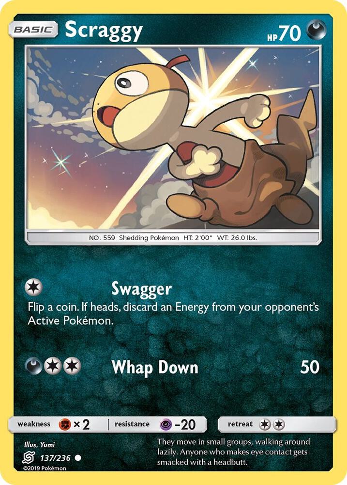 Pokemon Scraggy 137/236 Unified Minds
