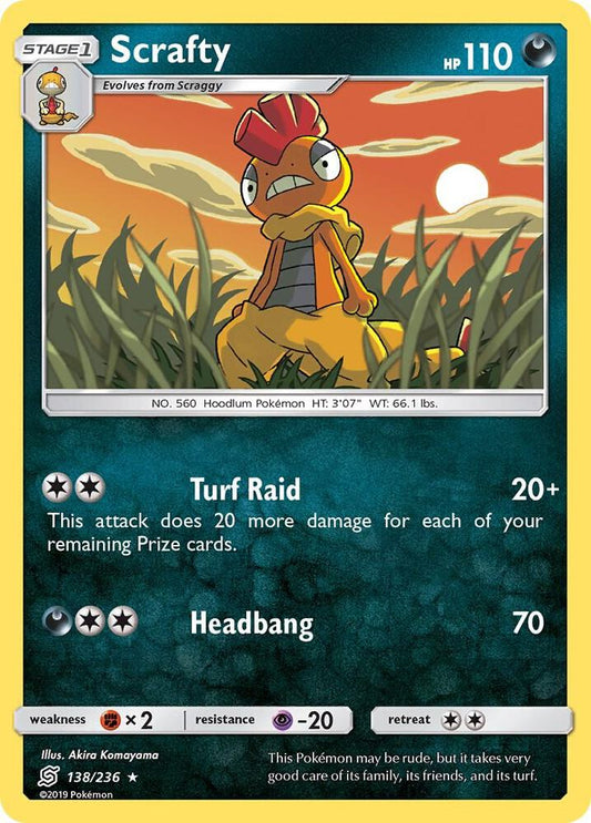 Pokemon Scrafty 138/236 Unified Minds