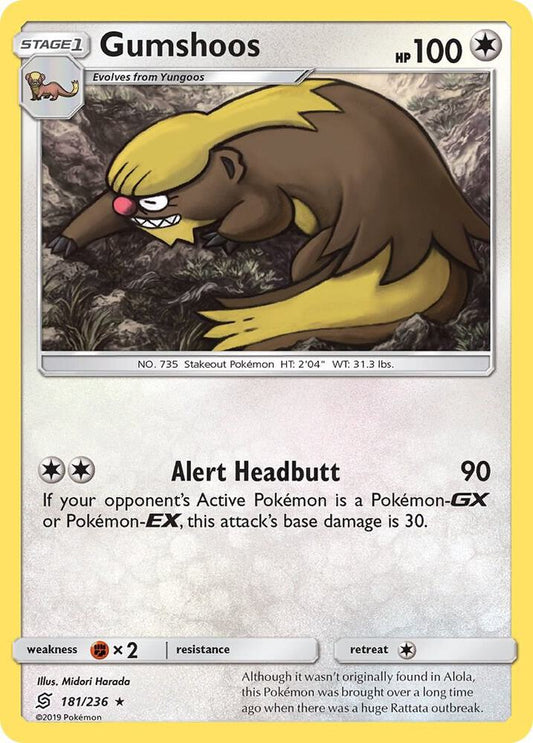 Pokemon Gumshoos 181/236 Unified Minds