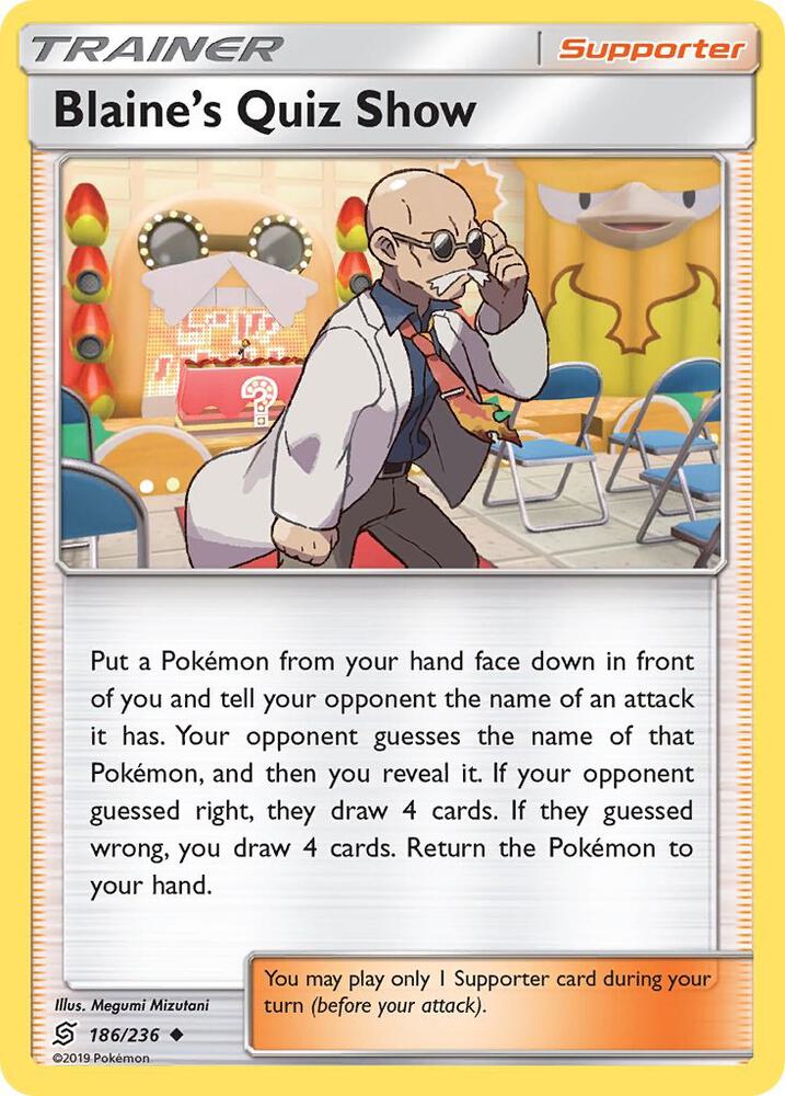Pokemon Blaine's Quiz Show 186/236 Unified Minds