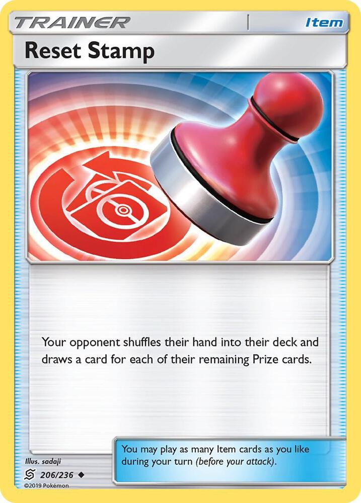 Pokemon Reset Stamp 206/236 Unified Minds