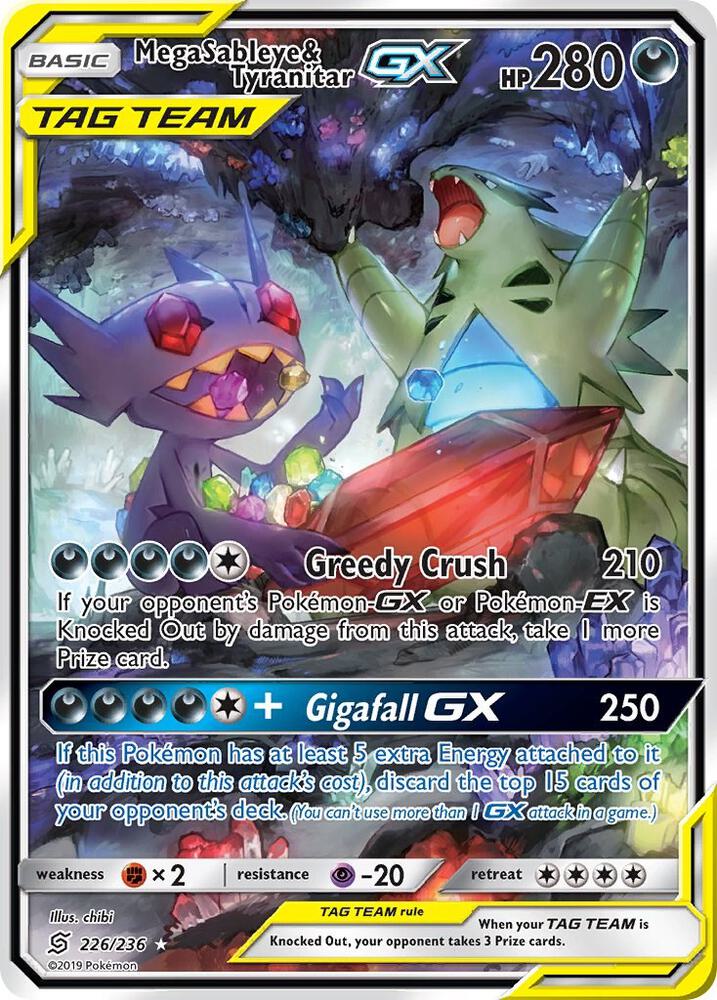 Pokemon Mega Sableye & Tyranitar GX 226/236 Unified Minds