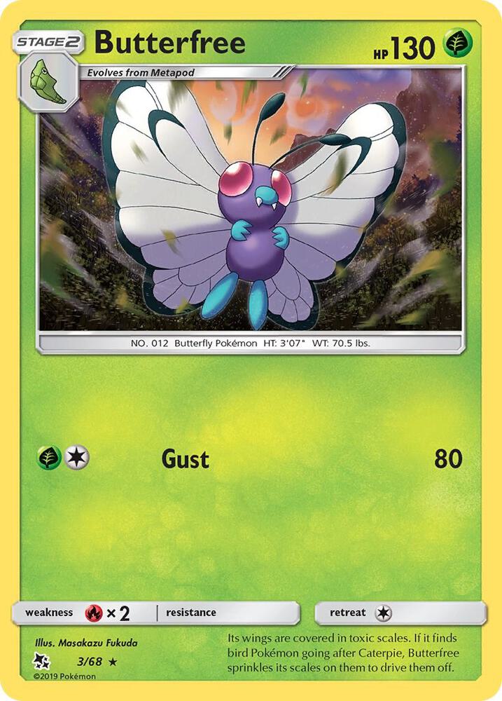 Pokemon Butterfree 3/68 Hidden Fates