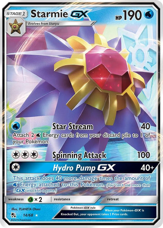 Pokemon Starmie GX 14/68 Hidden Fates