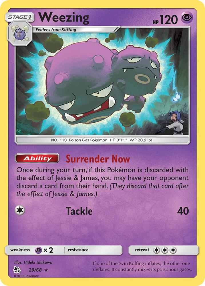 Pokemon Weezing 29/68 Hidden Fates